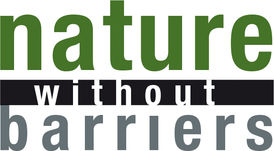 Das Logo unseres Projektes beinhaltet drei Wörter: Nature without Barriers - englisch für Natur ohne Barrieren.