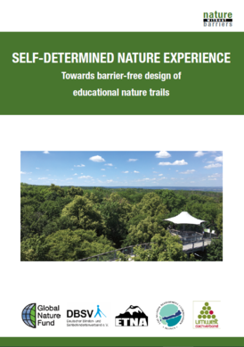 The cover of the brochure shows a picture of a treetop trail.